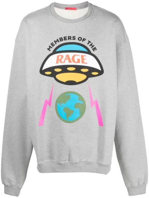 MEMBERS OF THE RAGE illustration-print cotton sweatshirt Grey MTFW23SW14360372