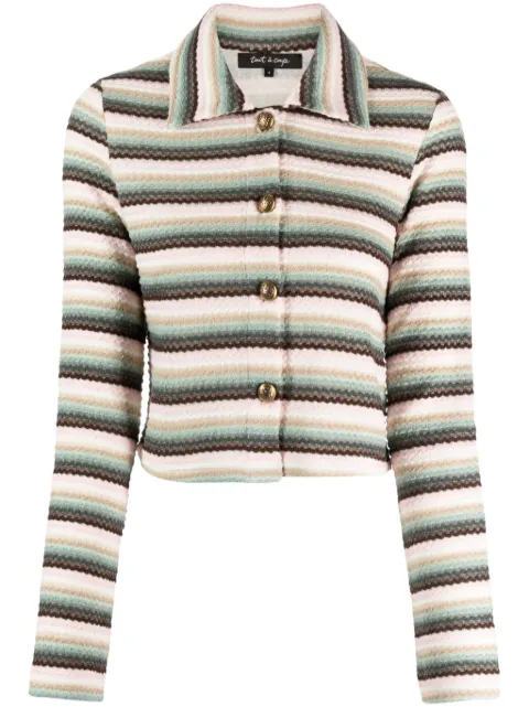 tout a coup bouclé stripe-pattern jacket Multicolour S615AW3