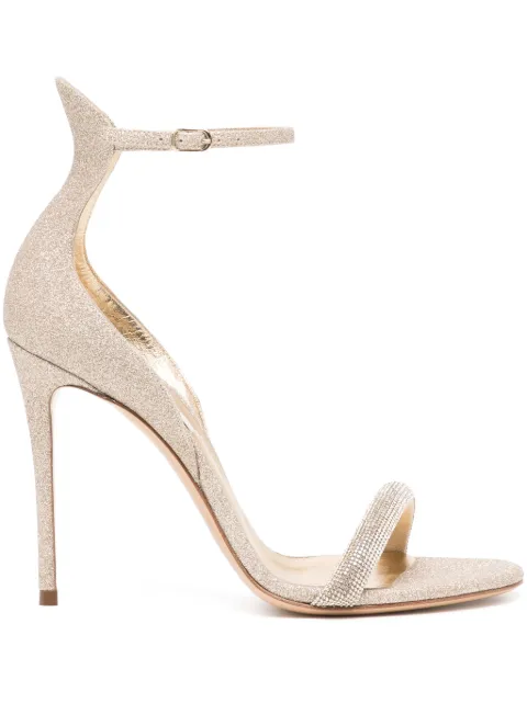 Casadei 120mm Cappa Blade Stratosphere sandals Gold 1L159V1001C2310