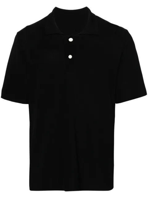 Jacquemus Le Polo Maille knitted polo top Black 245KN2962379990