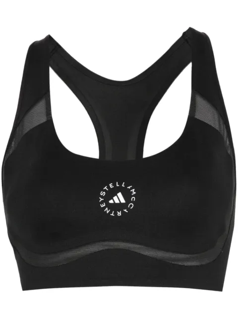 adidas by Stella McCartney logo-print sports bra Black IB5520