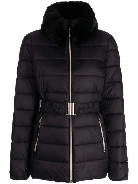 Michael Michael Kors faux-fur collar quilted jacket Black M424839CKA