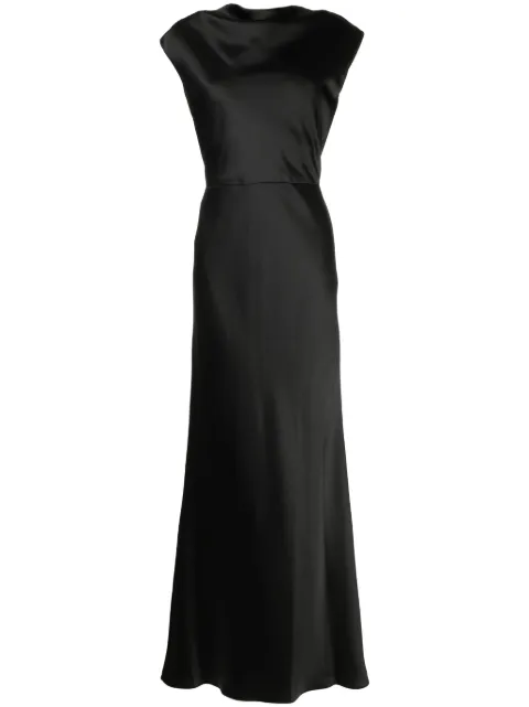 Amsale cowl-neck sleeveless maxi dress Black P652S