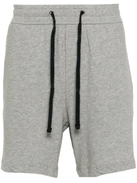 James Perse mélange-effect cotton shorts Grey MXI4192