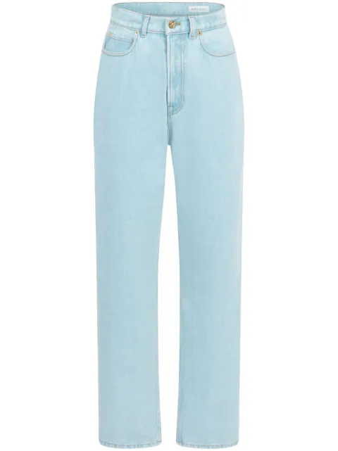 Nina Ricci logo-patch high-rise boyfriend jeans Blue 24PDPA013CO1037U4488