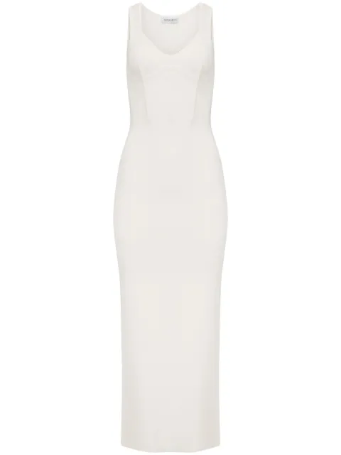 Nina Ricci corset-style maxi dress White 24PMRO007ML0546U1300