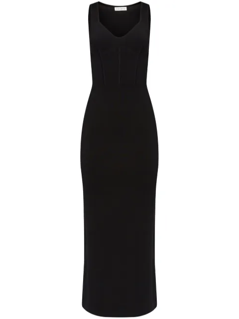 Nina Ricci corset-style maxi dress Black 24PMRO007ML0546U9000