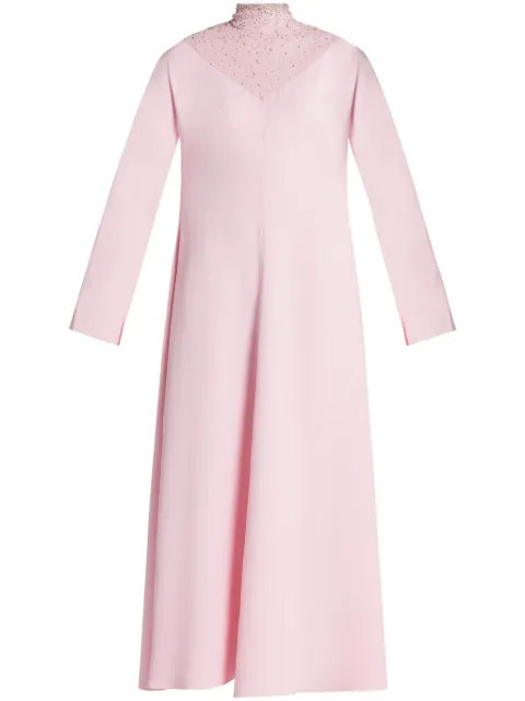 Versace crystal-embellished silk gown Pink 10137581A10079