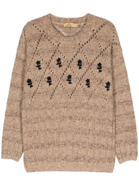 CORMIO Antonio metallic-threading jumper Brown ANTONIO