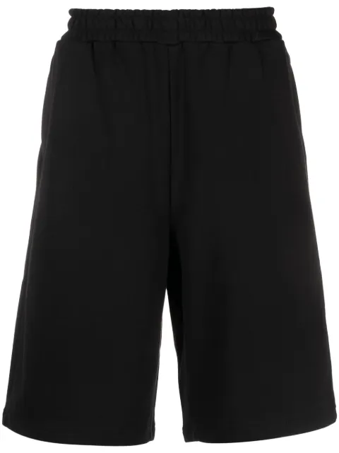 44 LABEL GROUP logo-print cotton track shorts Black B0030421FA139P421