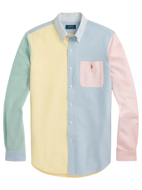 Polo Ralph Lauren Oxford colour-block cotton shirt Yellow 710928919001