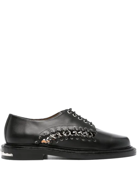 Toga Virilis ring-embellished oxford shoes Black FTVRM132309009