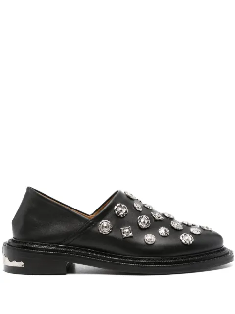 Toga Virilis stud-embellished leather loafers Black FTVRM132609009