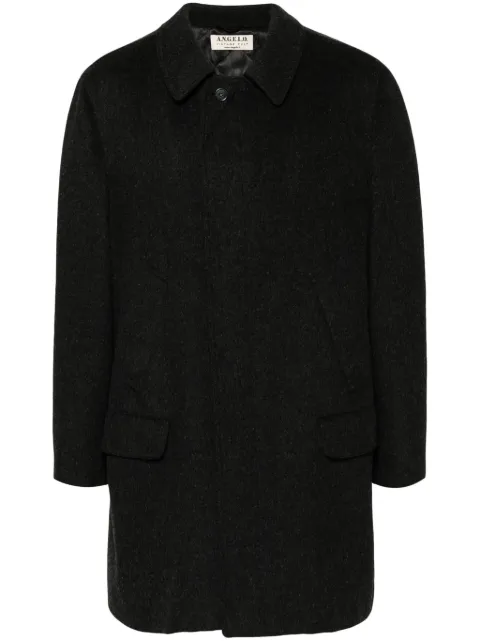 A.N.G.E.L.O. Vintage Cult 1990s cut-away collar multi-pocket coat Grey ANG390BM
