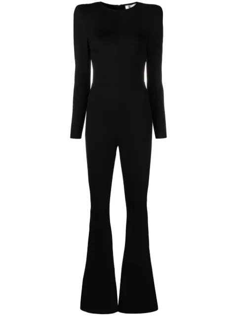 NISSA flared viscose jumpsuit Black SALO14333