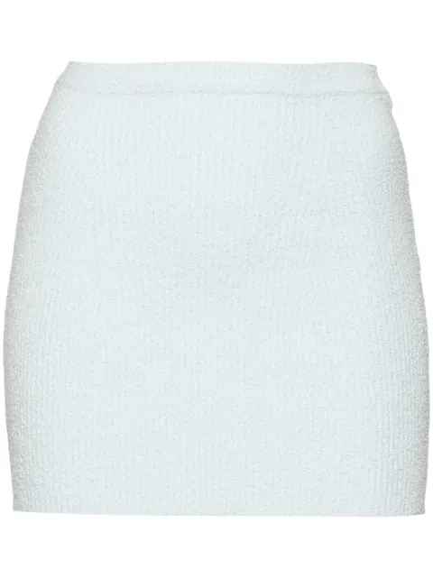 WARDROBE.NYC towelling-finish mini skirt Blue W2061R10