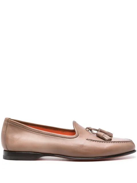 Santoni Andrea tassel leather loafers Brown MCAN18515PA1BSL