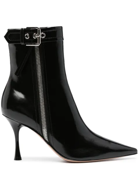 Gianvito Rossi 95mm leather ankle boots Black G7301785LACNUI