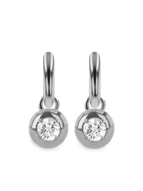 Pragnell 18kt white gold Small Skimming Stone diamond drop earrings White SS011