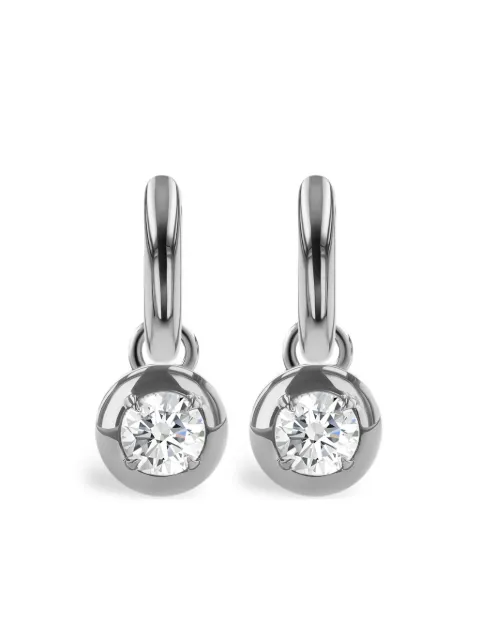 Pragnell 18kt white gold Skimming Stone diamond drop earrings White SS008