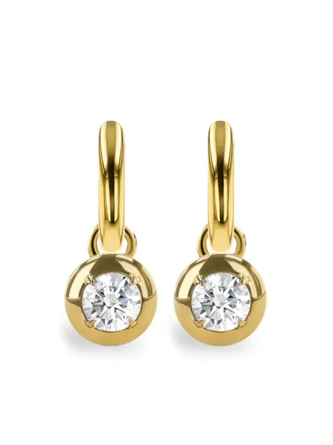 Pragnell 18kt yellow gold Skimming Stone diamond drop earrings Gold SS007