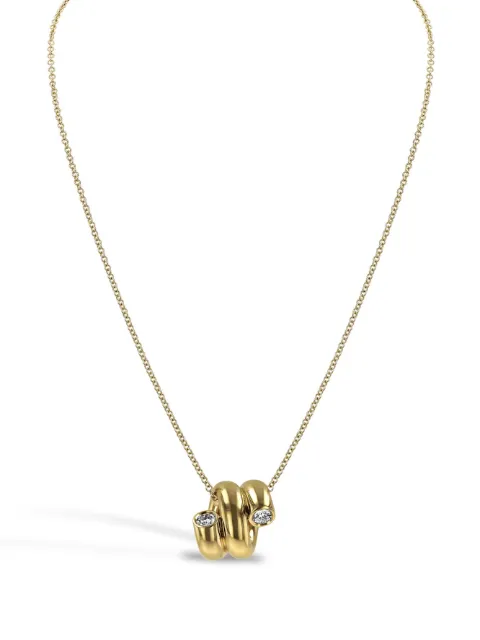 Pragnell 18kt yellow gold Eclipse double-row spring necklace Gold PYR032