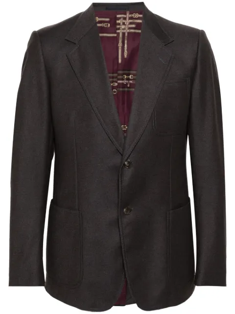 Gucci Pre-Owned 2000s notched lapels buttoned blazer Brown GUC600BX