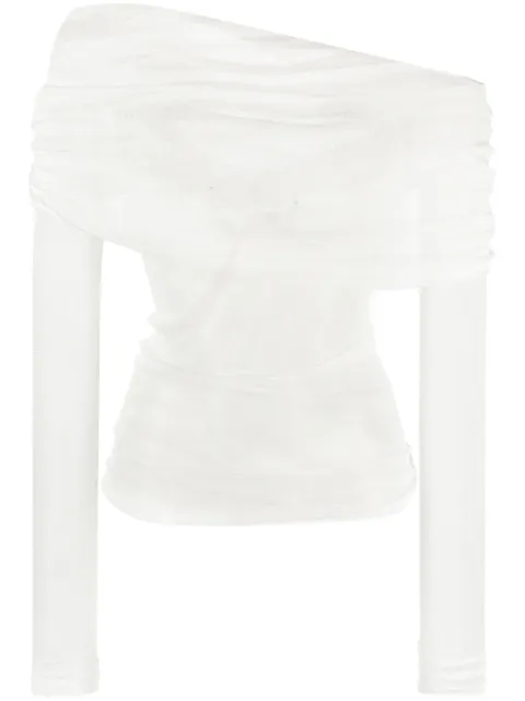 Christopher Esber Veiled silk top White 22041008