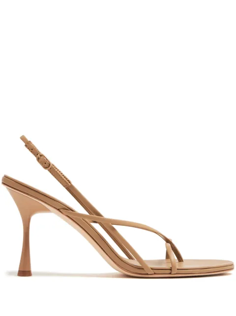 Studio Amelia Wishbone 75mm leather sandals Neutrals F403CFS