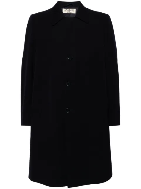 A.N.G.E.L.O. Vintage Cult 1970s notched lapels knee-length wool coat Blue ANG390SX
