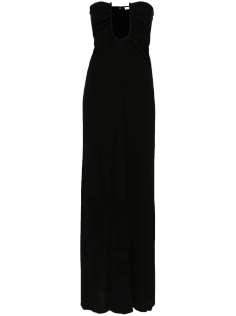 Christopher Esber Arced Palm strapless dress Black 23023345