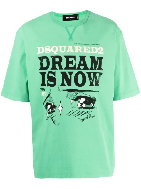 DSQUARED2 logo-print cotton T-shirt Green S74GD1177S24583