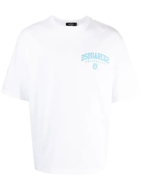 DSQUARED2 logo-print cotton T-shirt White S74GD1199S23009