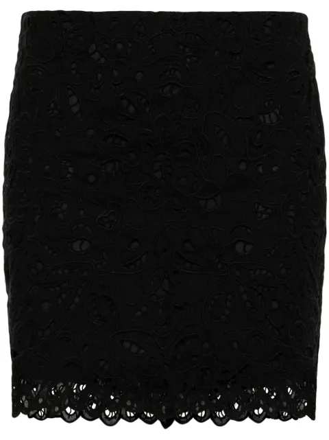 ISABEL MARANT Dina embroidered miniskirt Black JU0172FAB1J11I