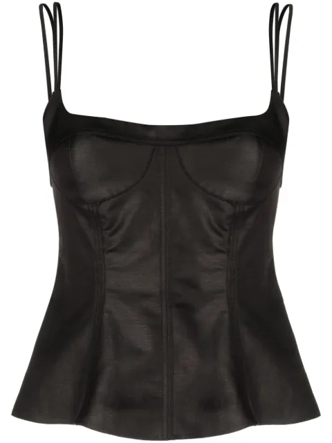 Stella McCartney corset-style peplum tank top Black 6T01583DU401