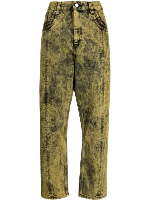 Namacheko bleached straight-leg jeans Yellow NW23W503DN10340