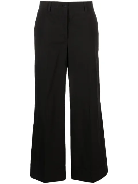 P.A.R.O.S.H. high-waisted wide-leg trousers Black CANYOX24D232291