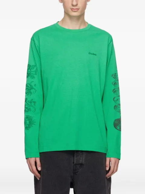 Études Studio x Batia Suter Wonder graphic-print long-sleeve T-shirt Green H23MC172A01036