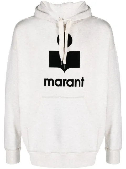 MARANT Miley logo-print hoodie Grey SW0027HAB1M18H