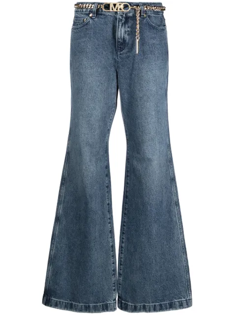 Michael Michael Kors belted high-rise flared jeans Blue MR49041FAU