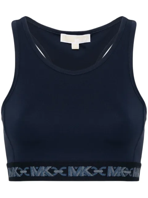 Michael Michael Kors logo-strap sports bra Blue MR451BA1RE