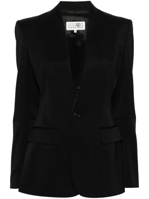 MM6 Maison Margiela contrast-stitching single-breasted blazer Black S52BN0128S47848
