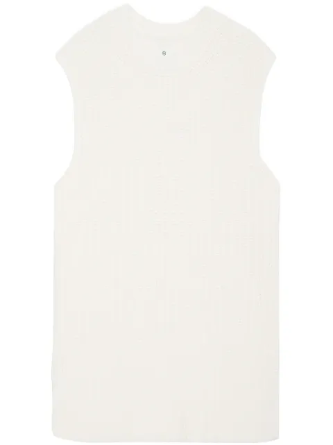ANINE BING Olivier cable-knit vest White A092323150