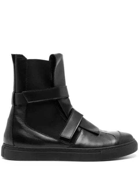 Nicolas Andreas Taralis touch-strap high-top leather sneakers Black HBOT100210001