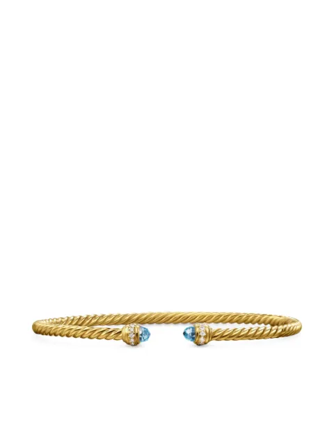 David Yurman 18kt yellow gold Classic Cablespira diamond bracelet (3mm) Gold B13767D88ABTDI