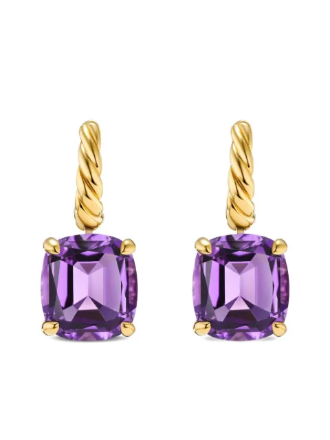 David Yurman 18kt yellow gold Marbella amethyst drop earrings Gold E1799488AAM