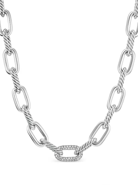 David Yurman sterling silver DY Madison diamond chain necklace (11mm) Silver N18364DSSADI18