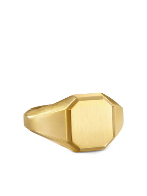 David Yurman 18kt yellow gold Streamline signet ring (14mm) Gold R25999M88