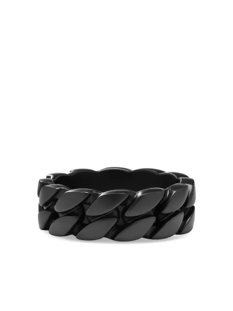 David Yurman Curb Chain band ring (8mm) Black R25444MBB