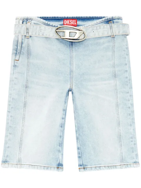 Diesel De-Ginny-S logo-buckle cycling shorts Blue A131480JGAA